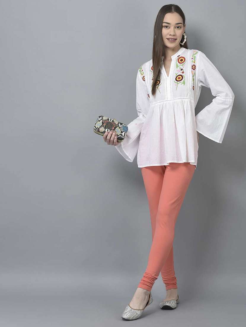 women solid full length legging - 21595265 -  Standard Image - 3