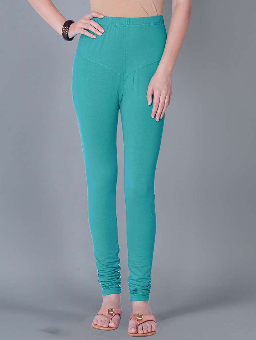 women solid full length legging
