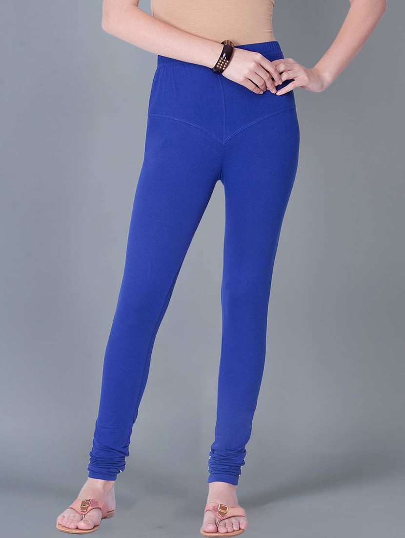 women solid full length leggings