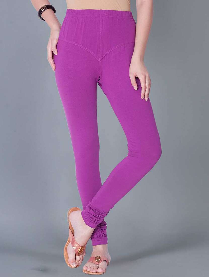 women solid full length legging