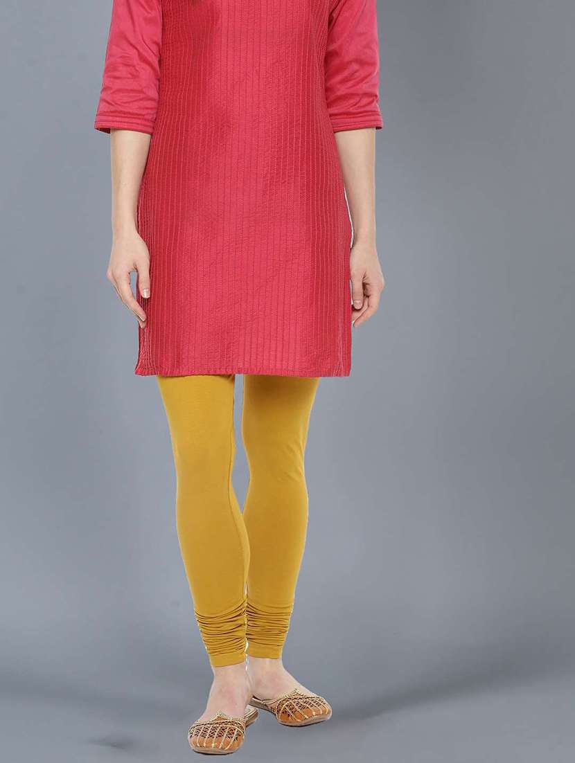 women solid full length legging