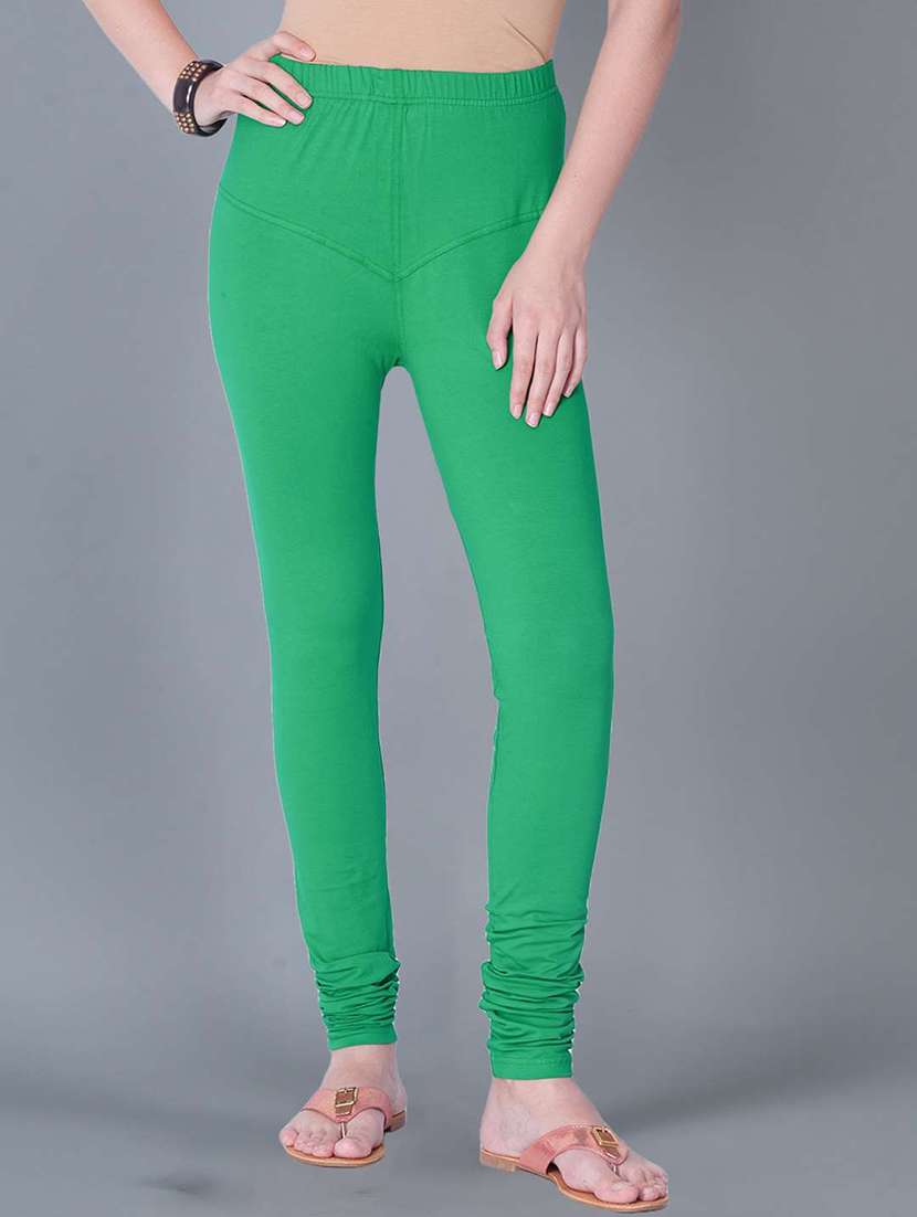 women solid full length legging