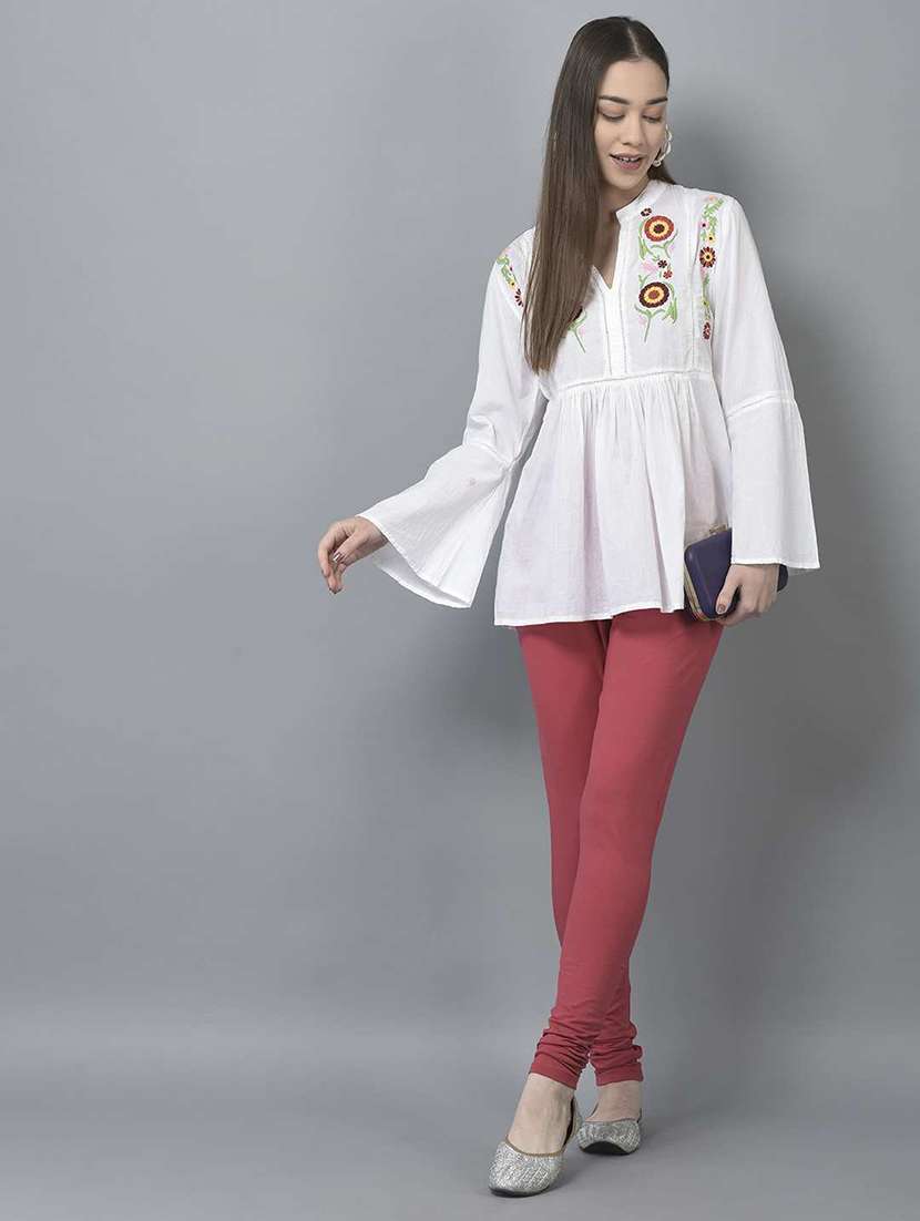 women solid full length legging - 21595289 -  Standard Image - 3