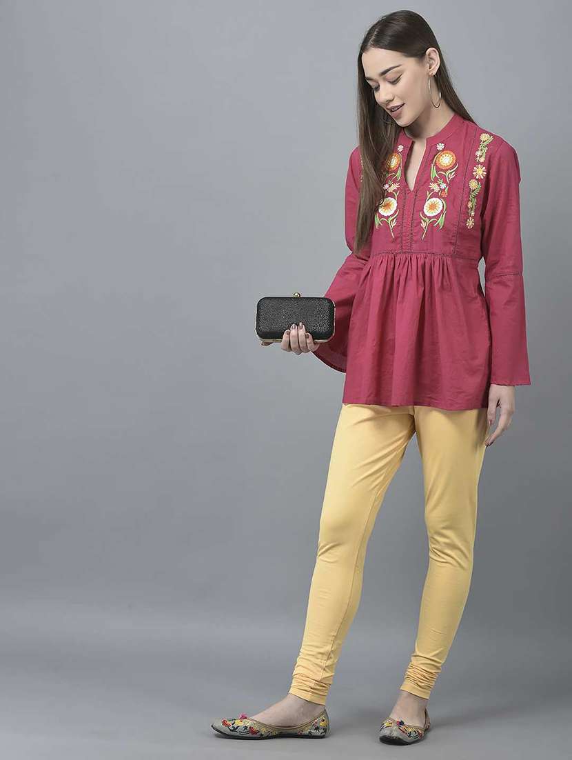 women solid full length leggings - 21595290 -  Standard Image - 3