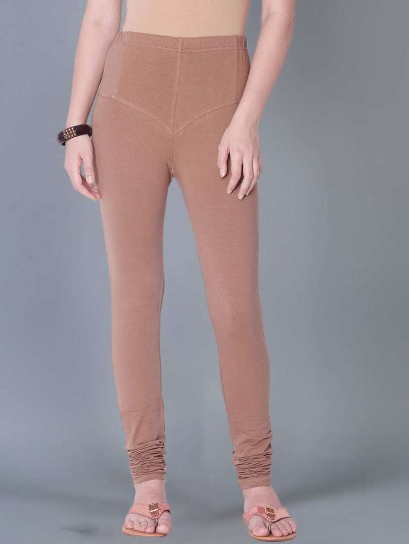 women solid full length leggings