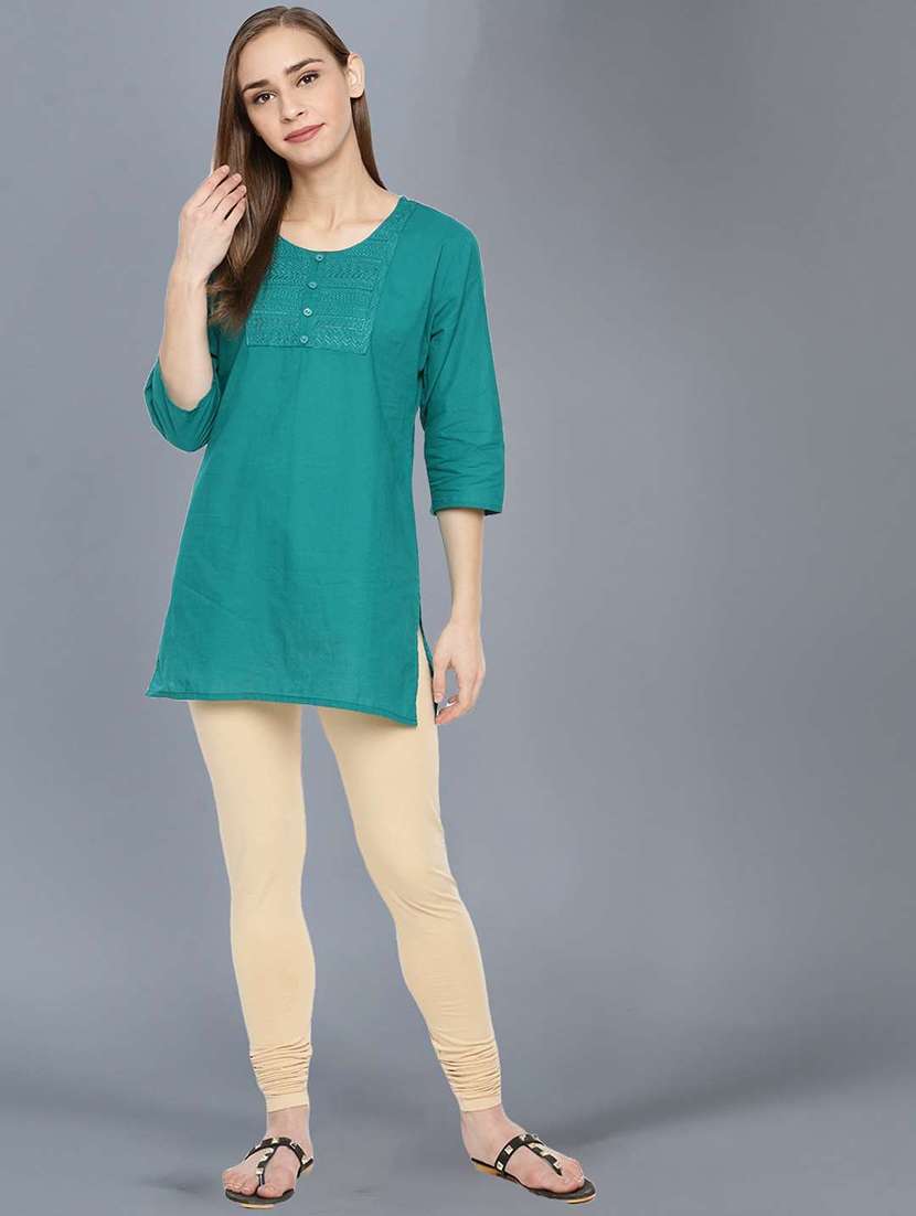 women solid full length legging - 21595295 -  Standard Image - 3