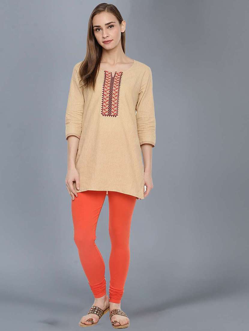 women solid full length legging - 21595296 -  Standard Image - 3