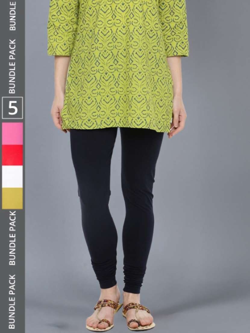 women solid full length leggings combo