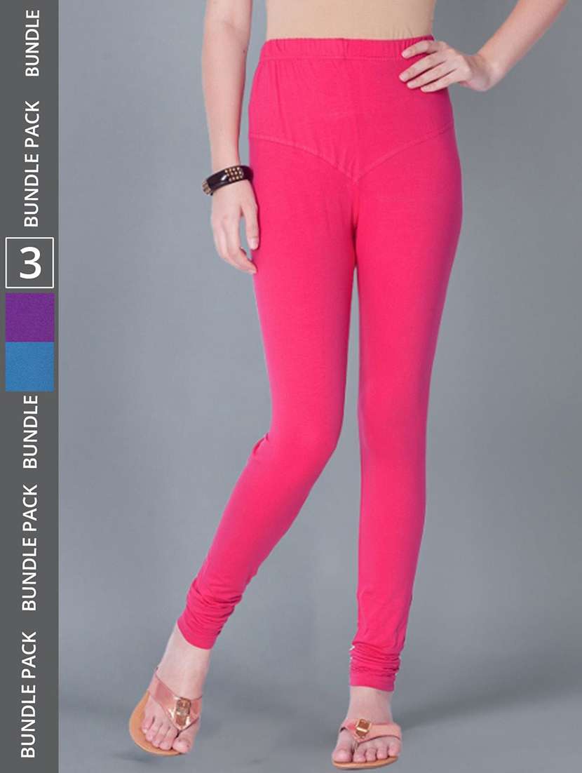 women solid full length leggings combo