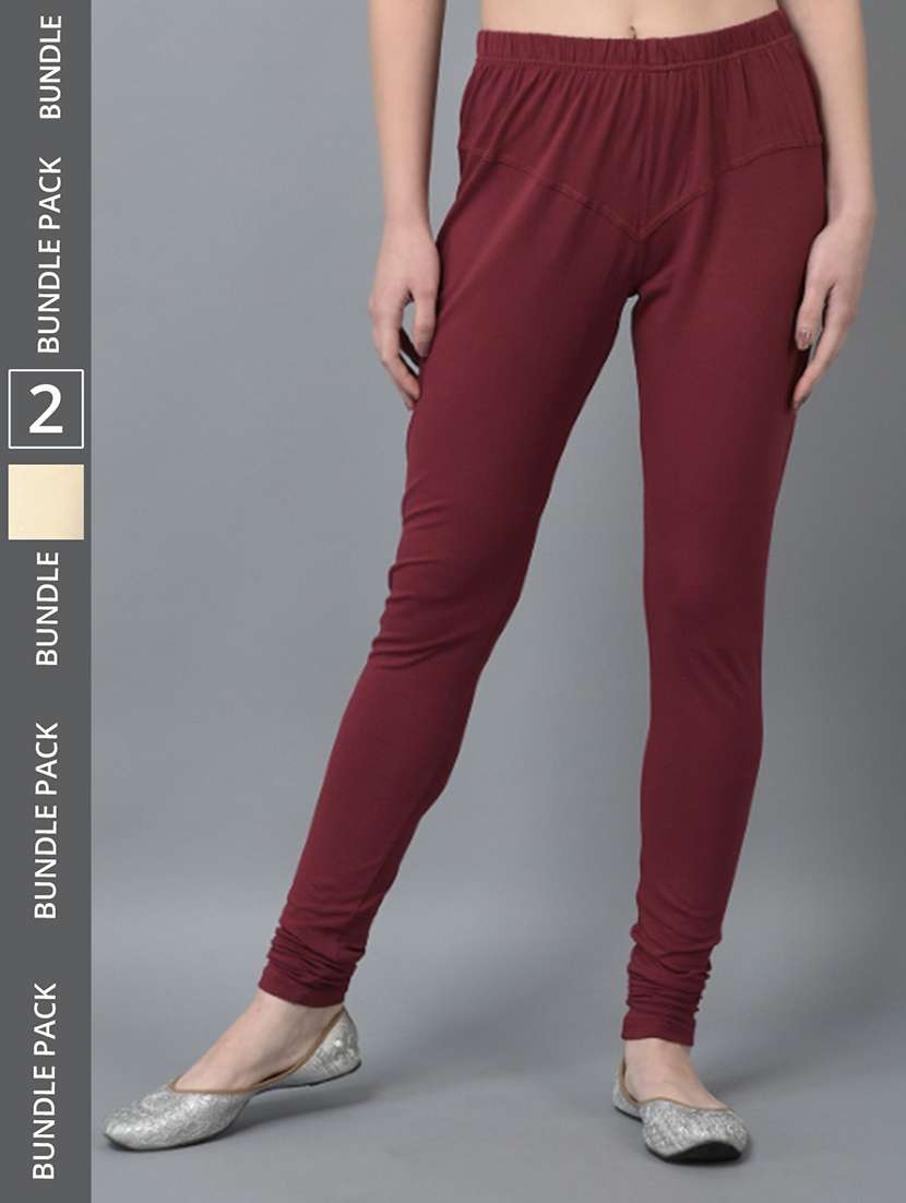 women pack of 2 solid full length legging
