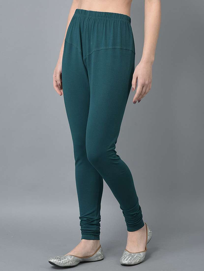 women pack of 2 solid full length legging - 21595325 -  Standard Image - 3