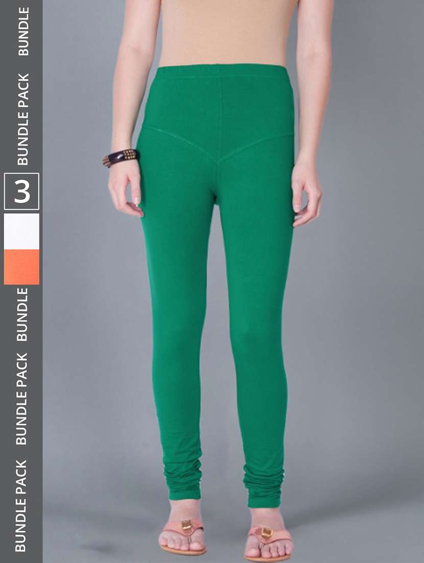 women solid full length leggings combo