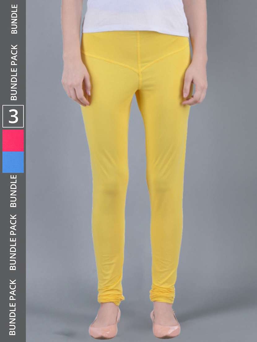 women solid full length leggings combo