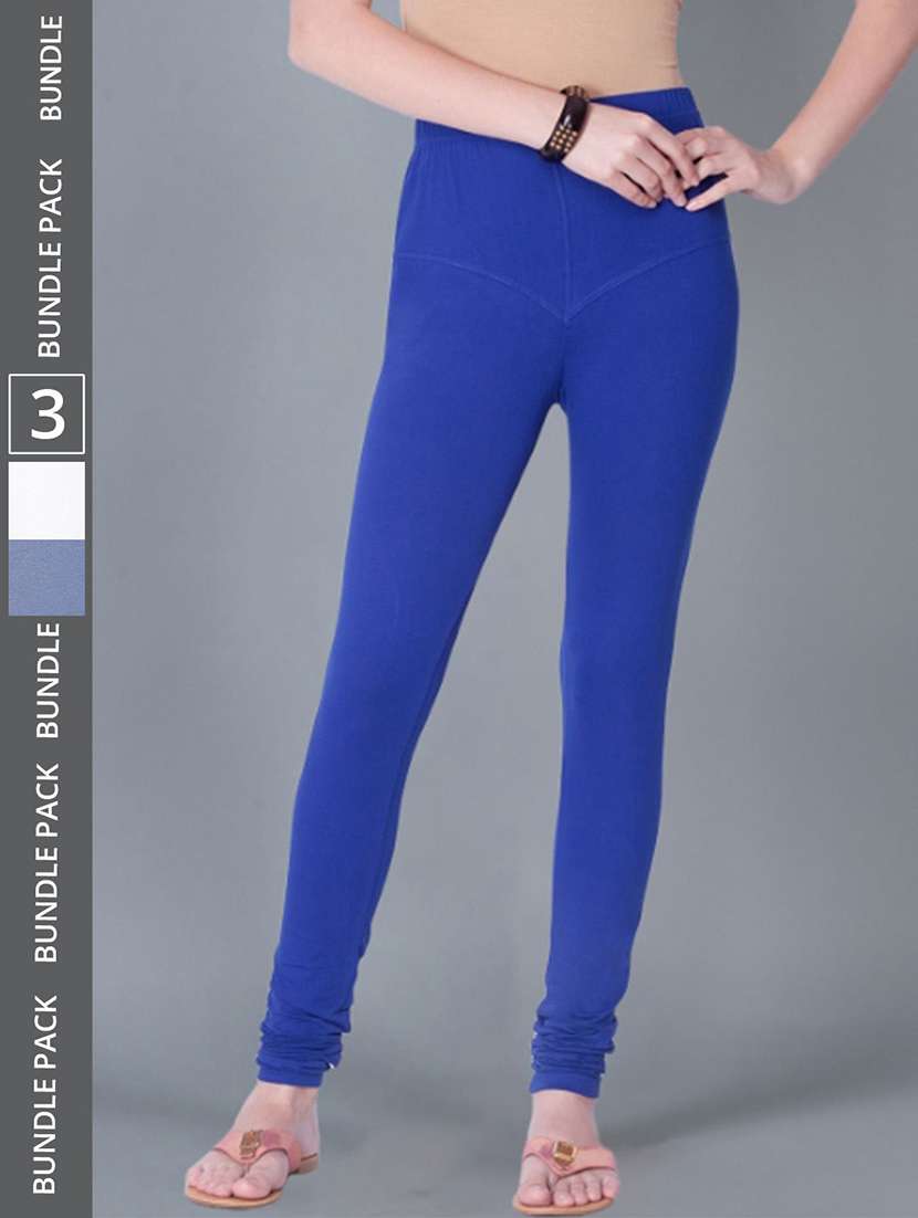 women solid full length leggings combo