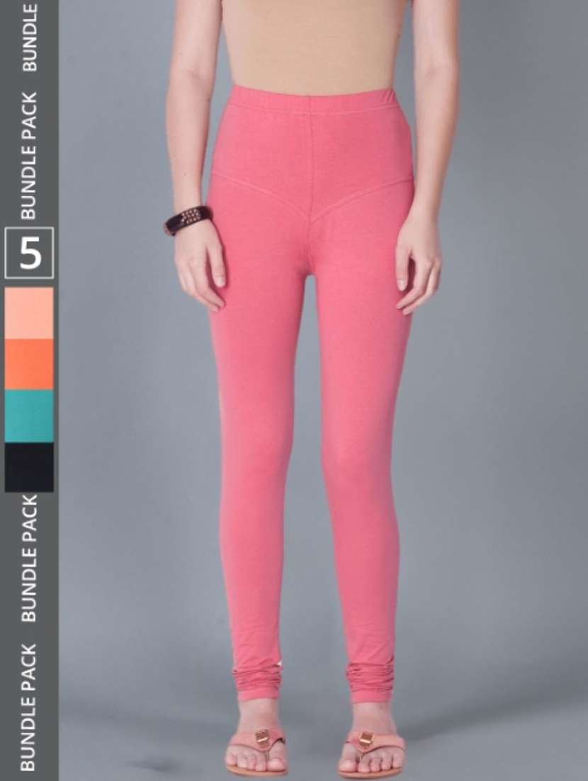 women solid full length leggings combo