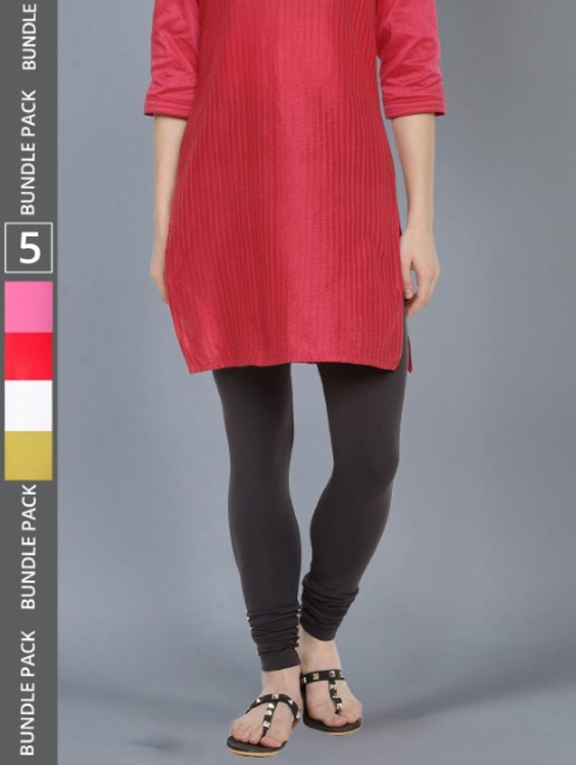 women solid full length leggings combo - 21595353 -  Zoom Image - 0