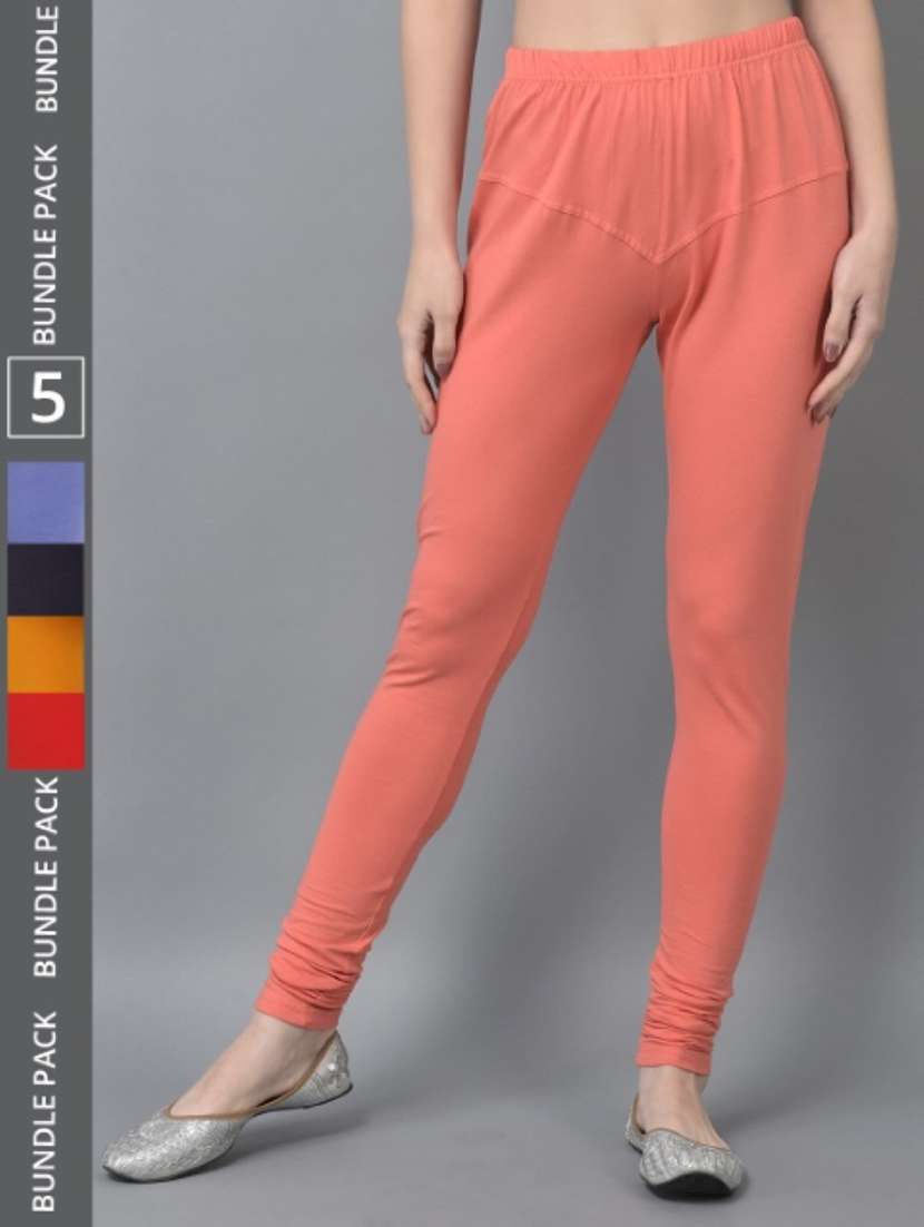 women pack of 5 solid full length legging