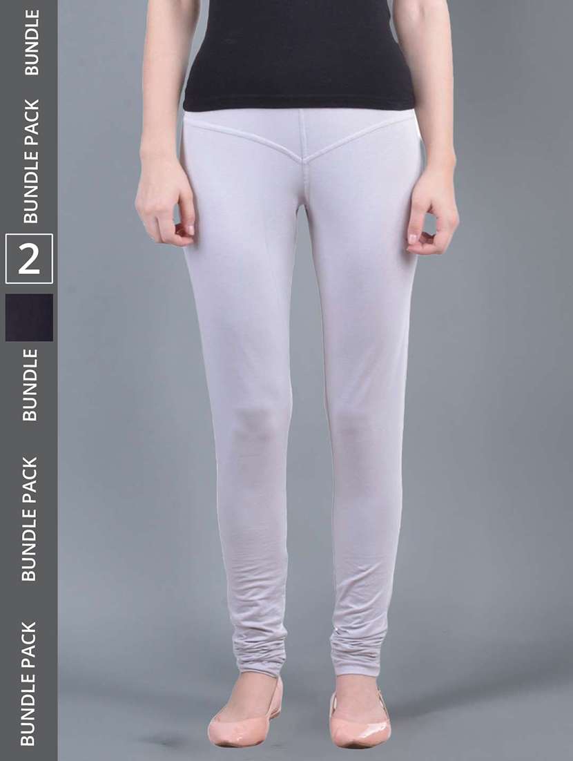 women solid full length leggings combo