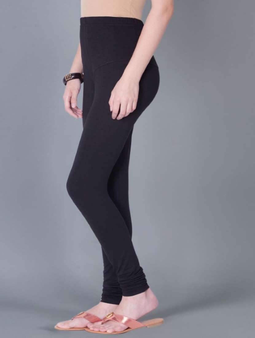 women pack of 5 solid full length legging - 21595365 -  Standard Image - 3