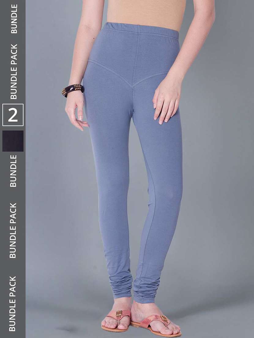 women solid full length leggings combo