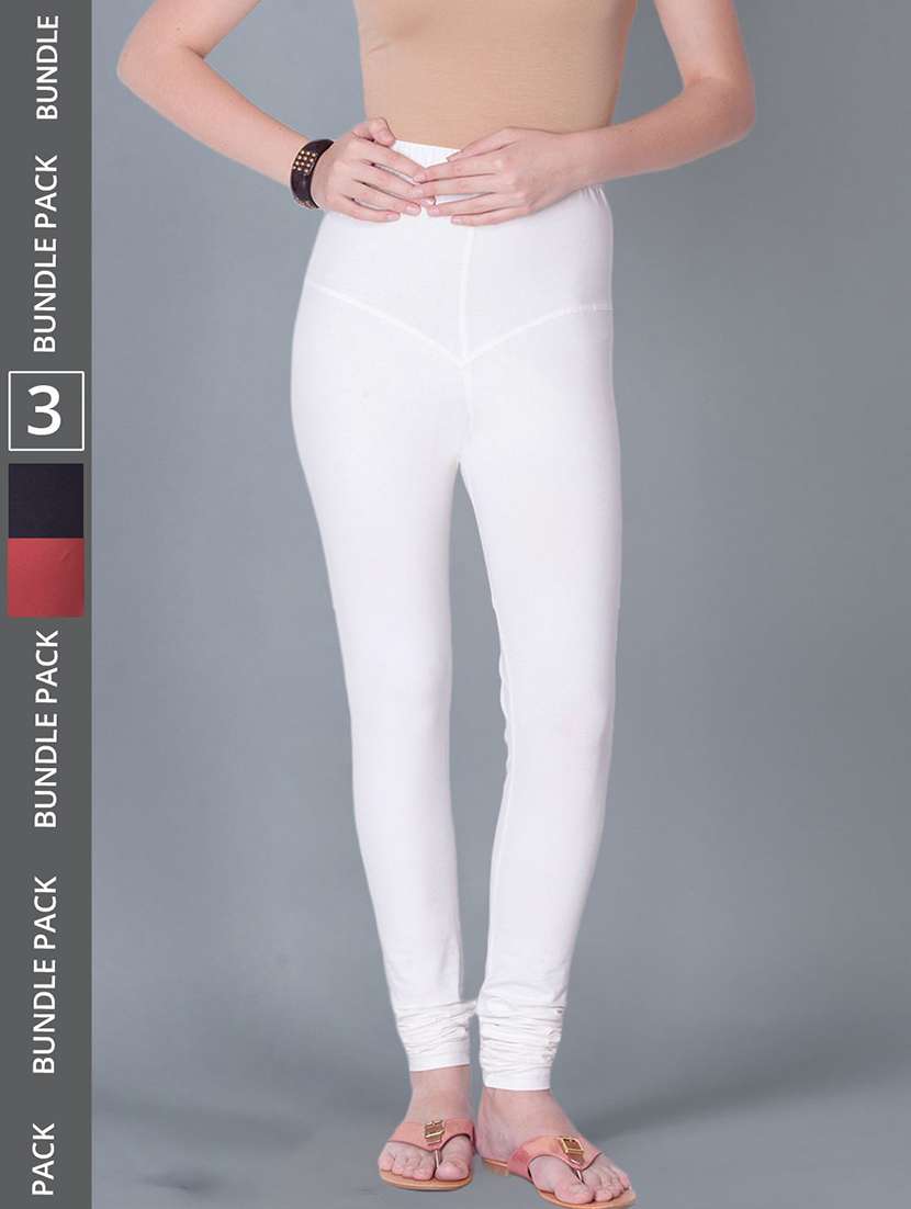 women solid full length leggings combo
