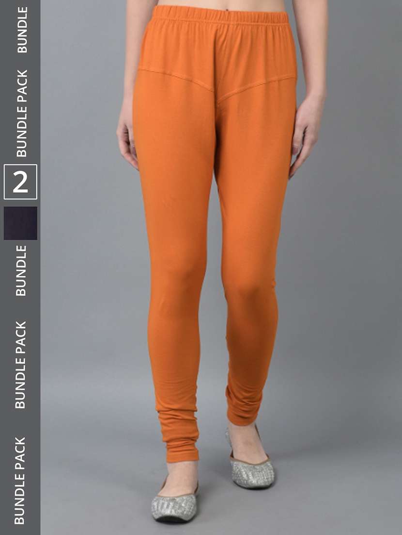 women pack of 2 solid full length legging