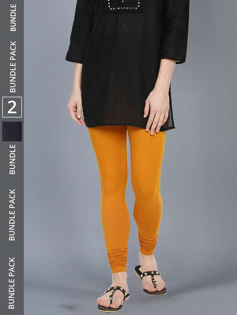 women pack of 2 solid full length legging