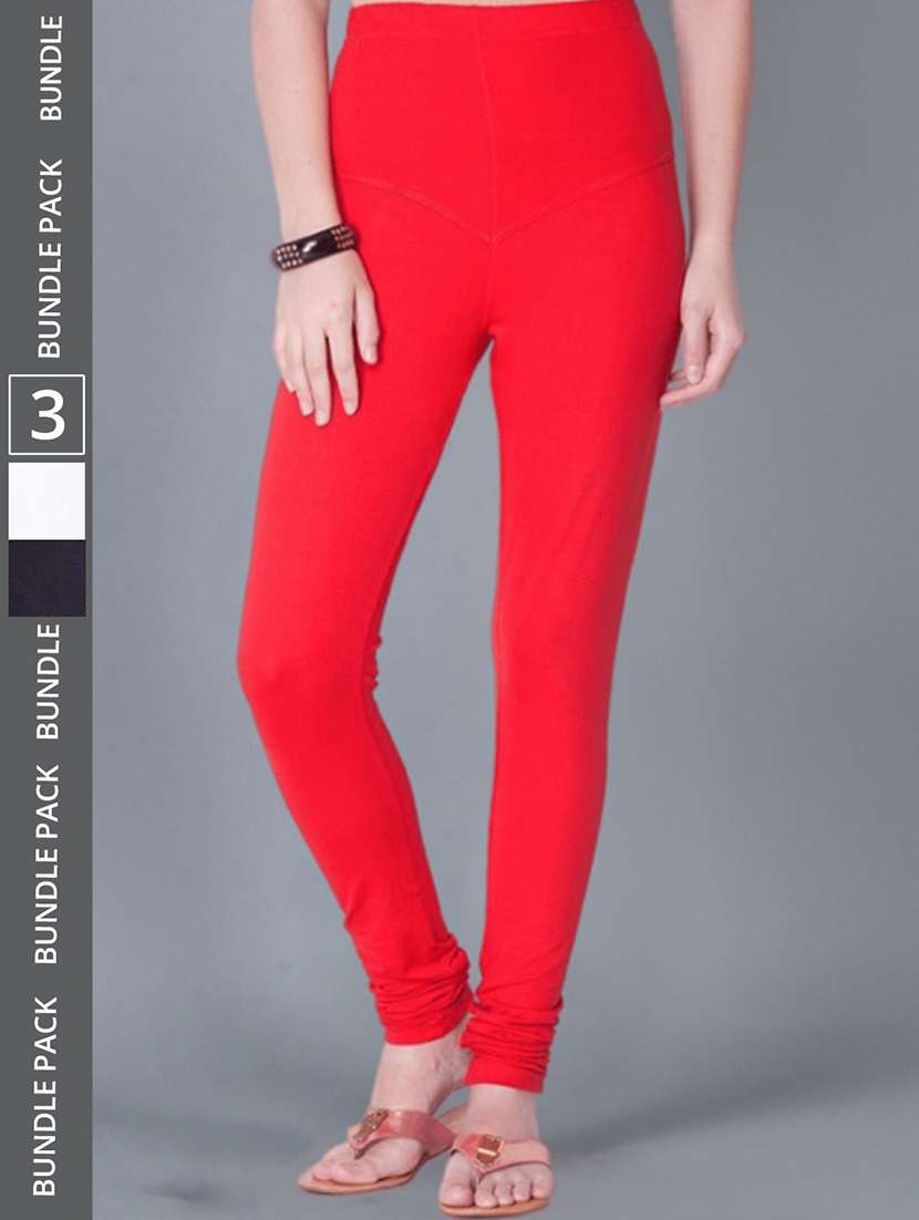 women solid full length leggings combo