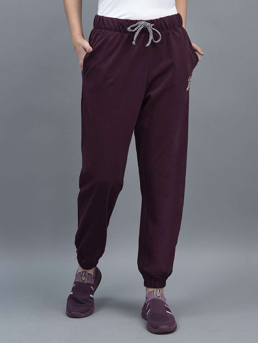 women solid regular fit jogger
