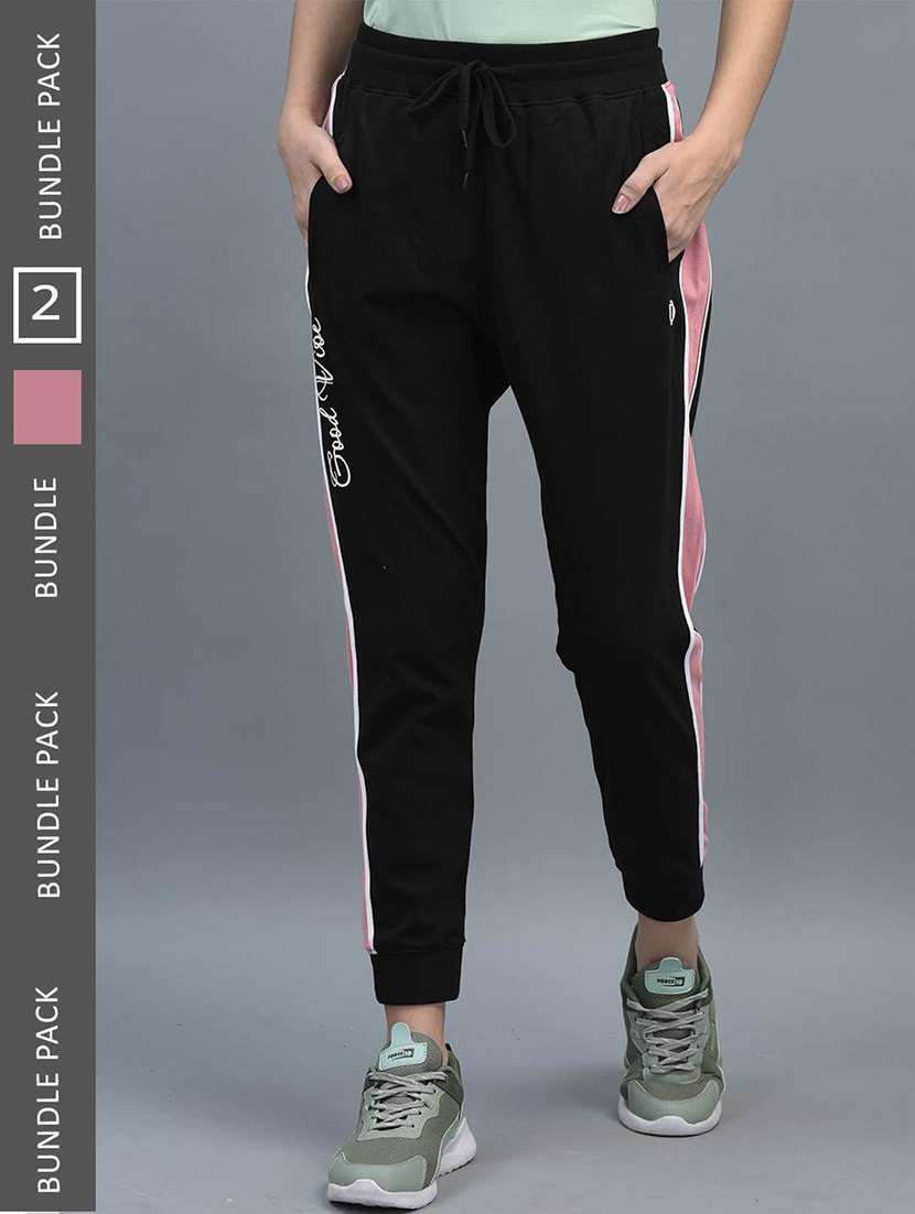 women color block regular fit jogger combo