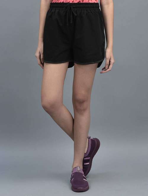 women solid regular fit loungewear shorts - 21595488 - Standard Image - 0