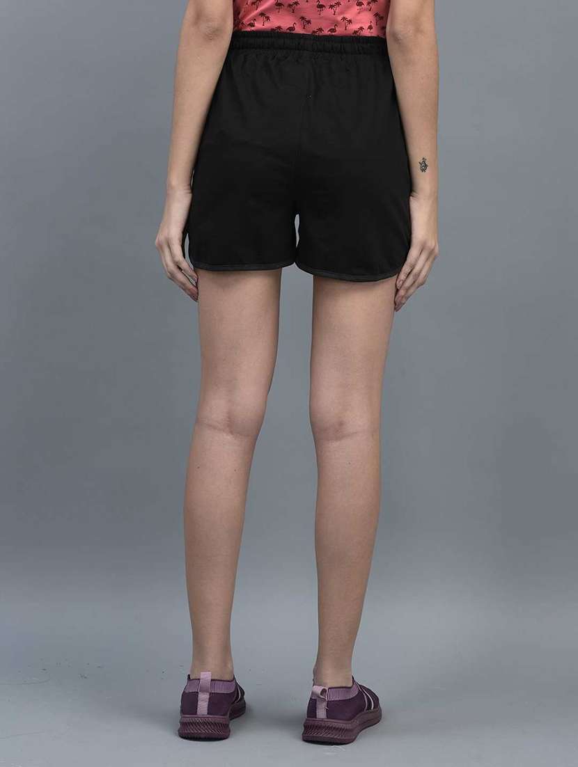 women solid regular fit loungewear shorts - 21595488 - Standard Image - 3