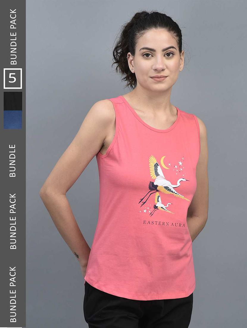 women printed sleeveless regular fit tank tops combo - 21595516 -  Zoom Image - 0
