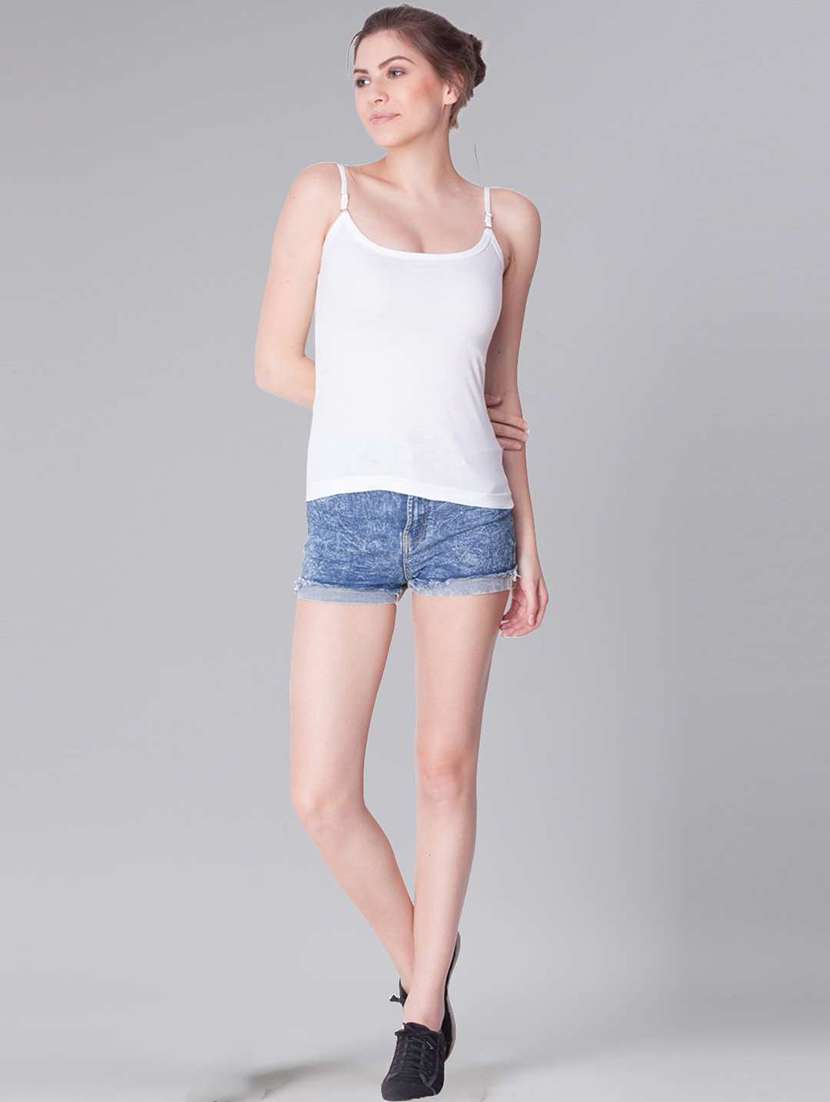 women pack of 2 solid cotton camisole - 21595645 -  Standard Image - 3