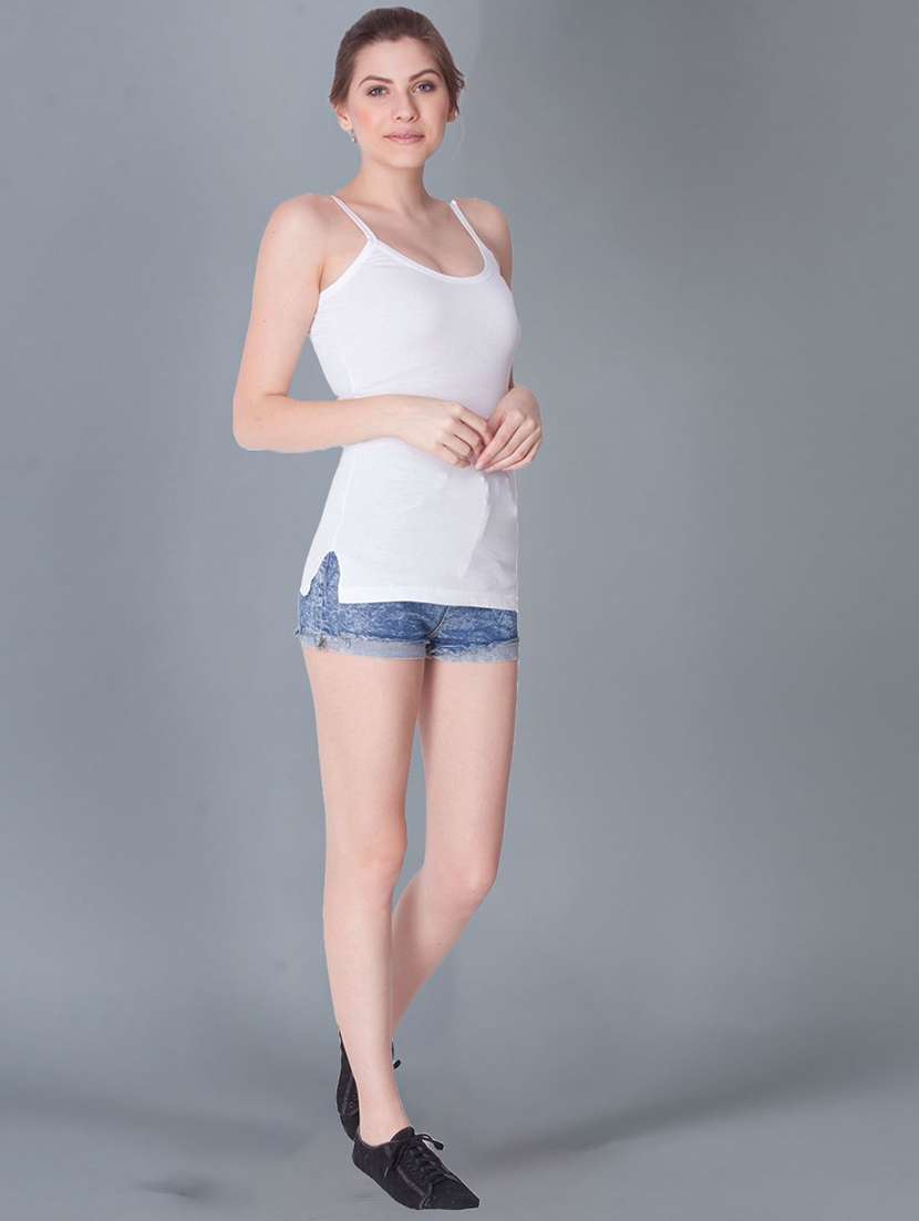 women plain cotton camisole combo - 21595673 -  Standard Image - 3