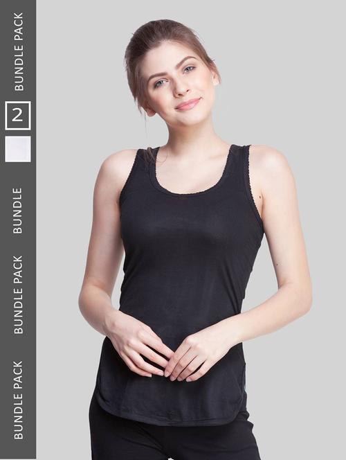 women plain cotton camisole combo - 21595685 - Standard Image - 0