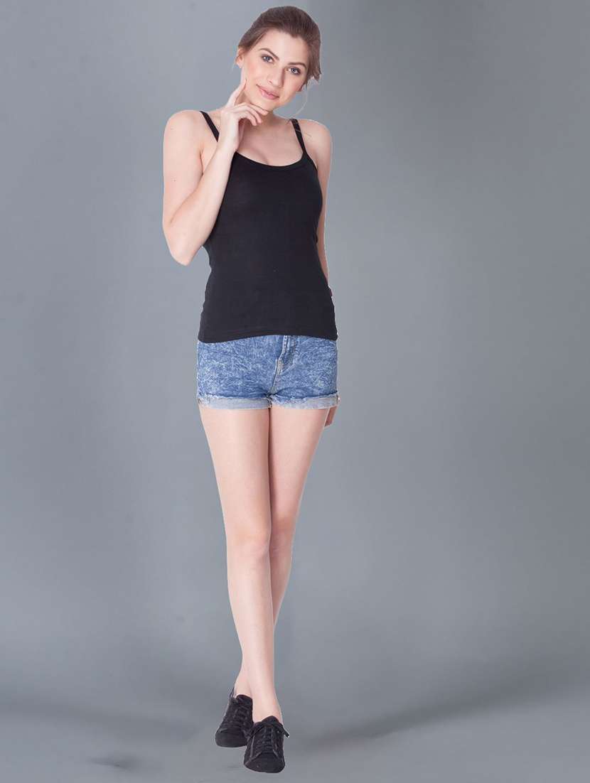 women plain cotton camisole combo - 21595694 -  Standard Image - 3