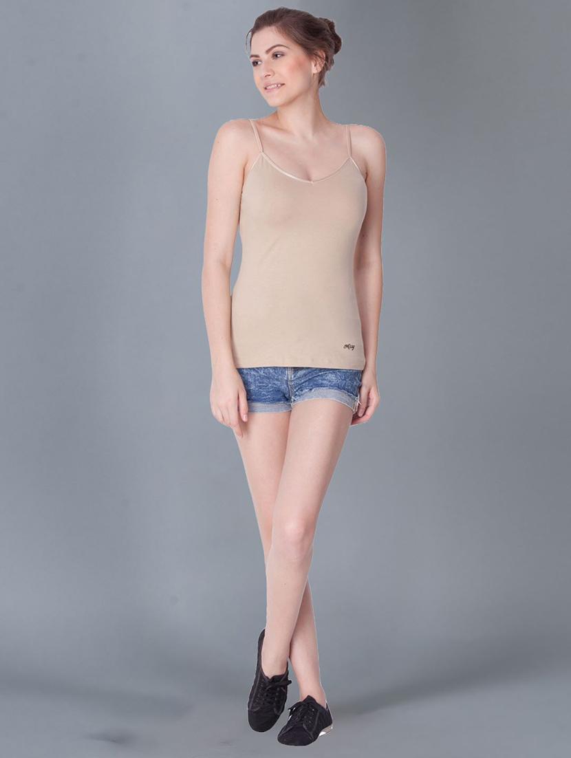 women pack of 2 solid cotton camisole - 21595749 - Standard Image - 3