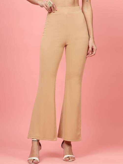 women mid-rise solid bootcut trouser - 21595917 -  Standard Image - 0