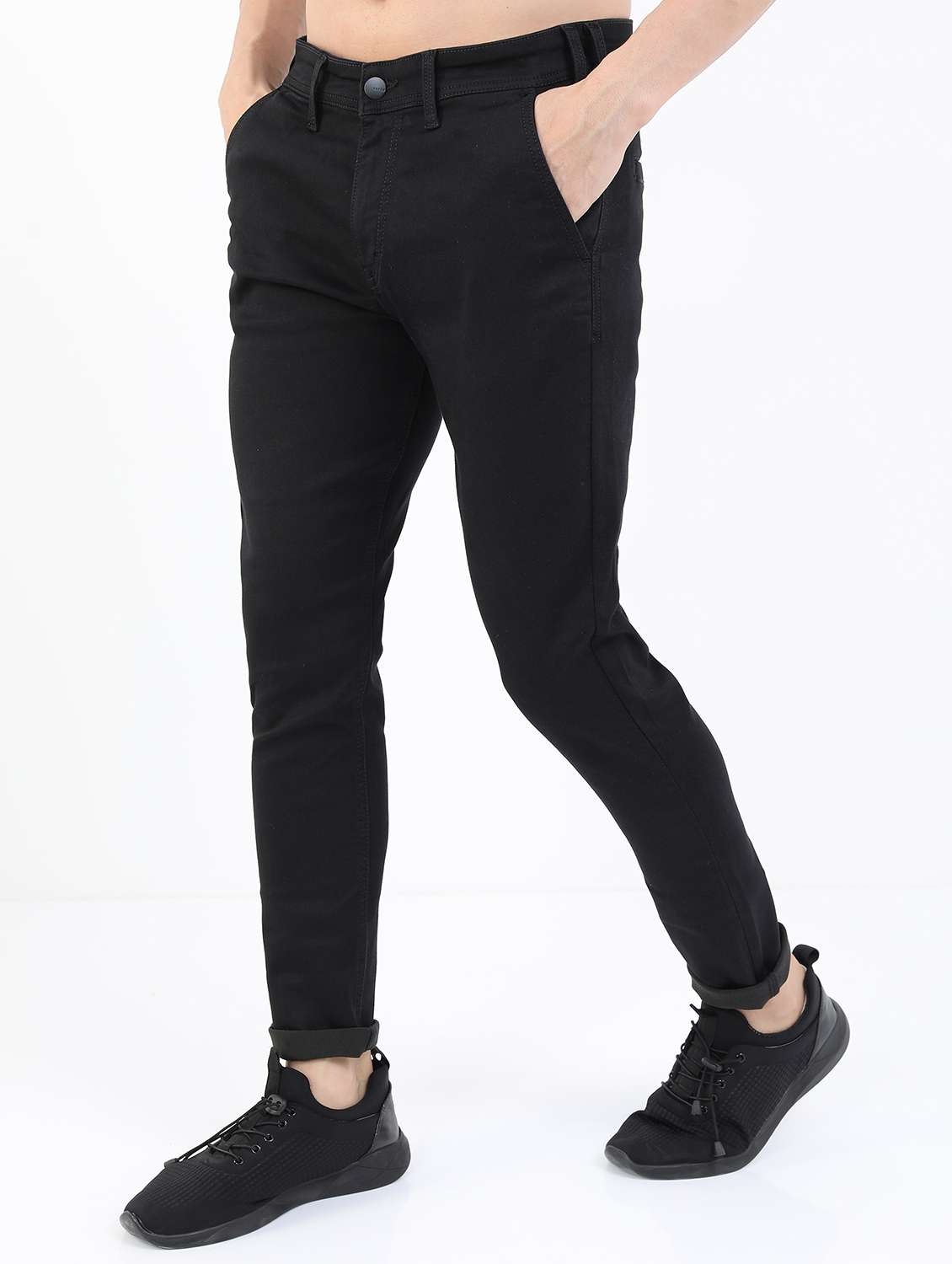 men mid rise plain jeans - 21595970 -  Standard Image - 3