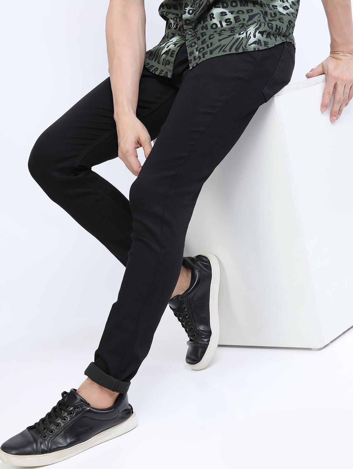 men mid rise plain jeans - 21595971 - Standard Image - 3