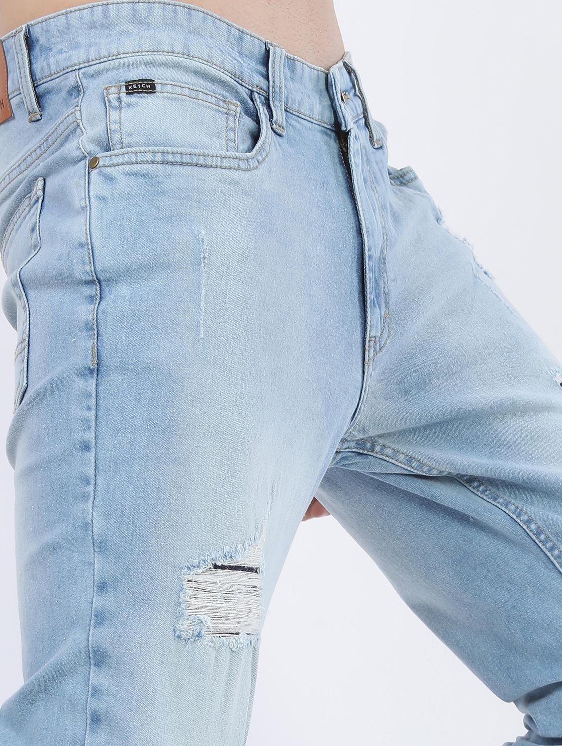 men low rise distress jeans - 21595972 - Standard Image - 5