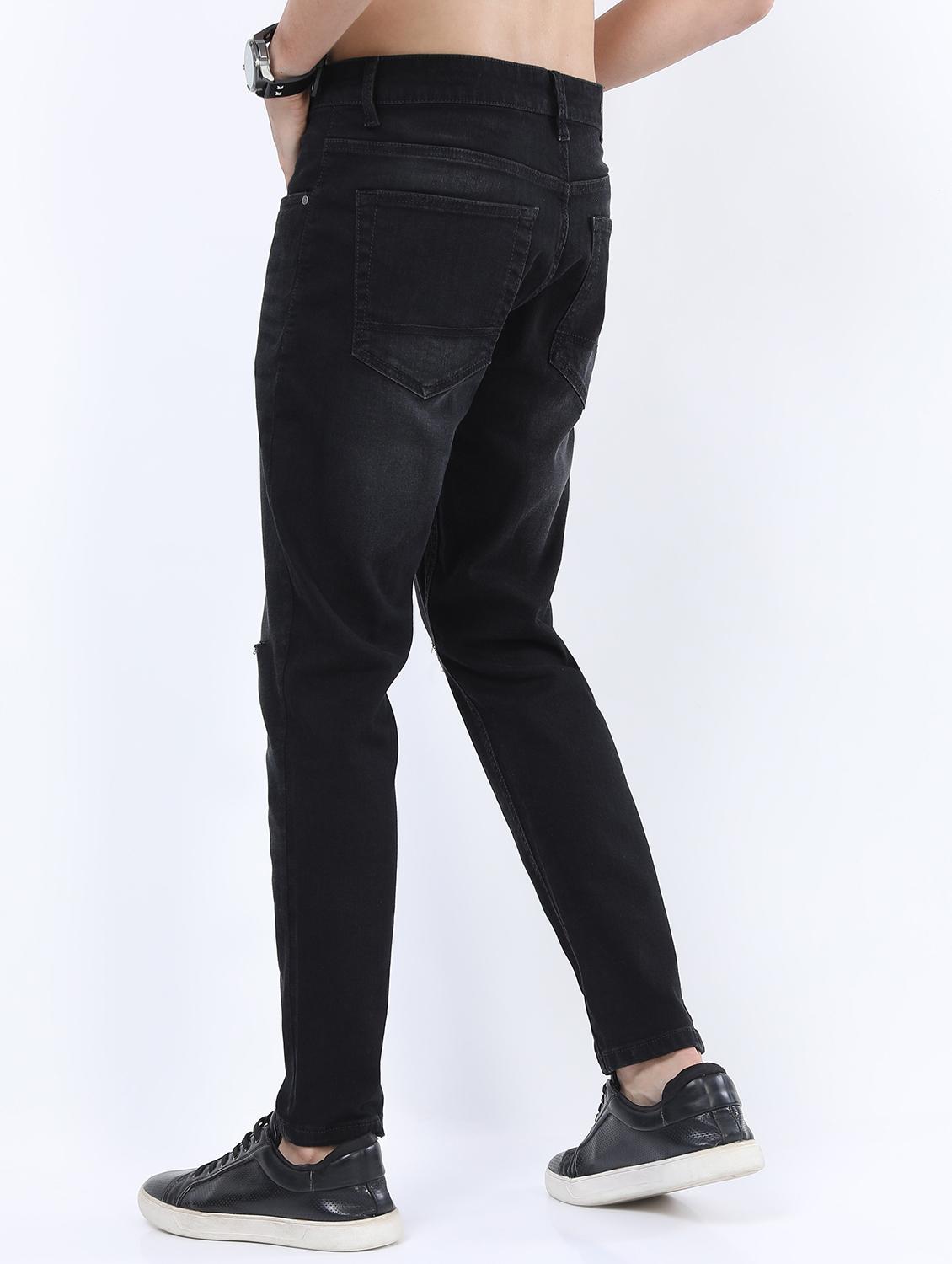 men mid rise slash knee jeans - 21595982 - Standard Image - 3