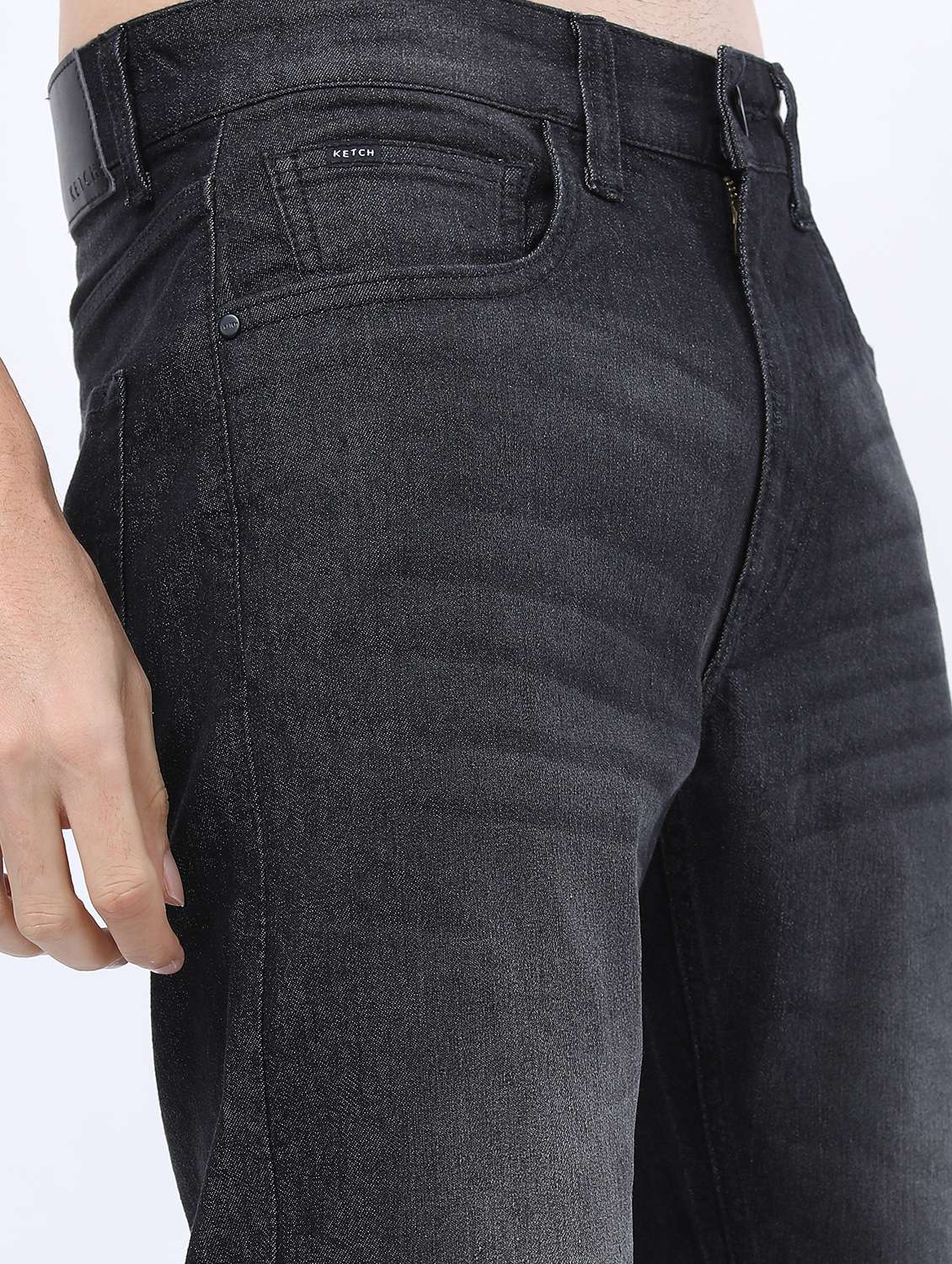 men mid rise plain jeans - 21595987 -  Standard Image - 5