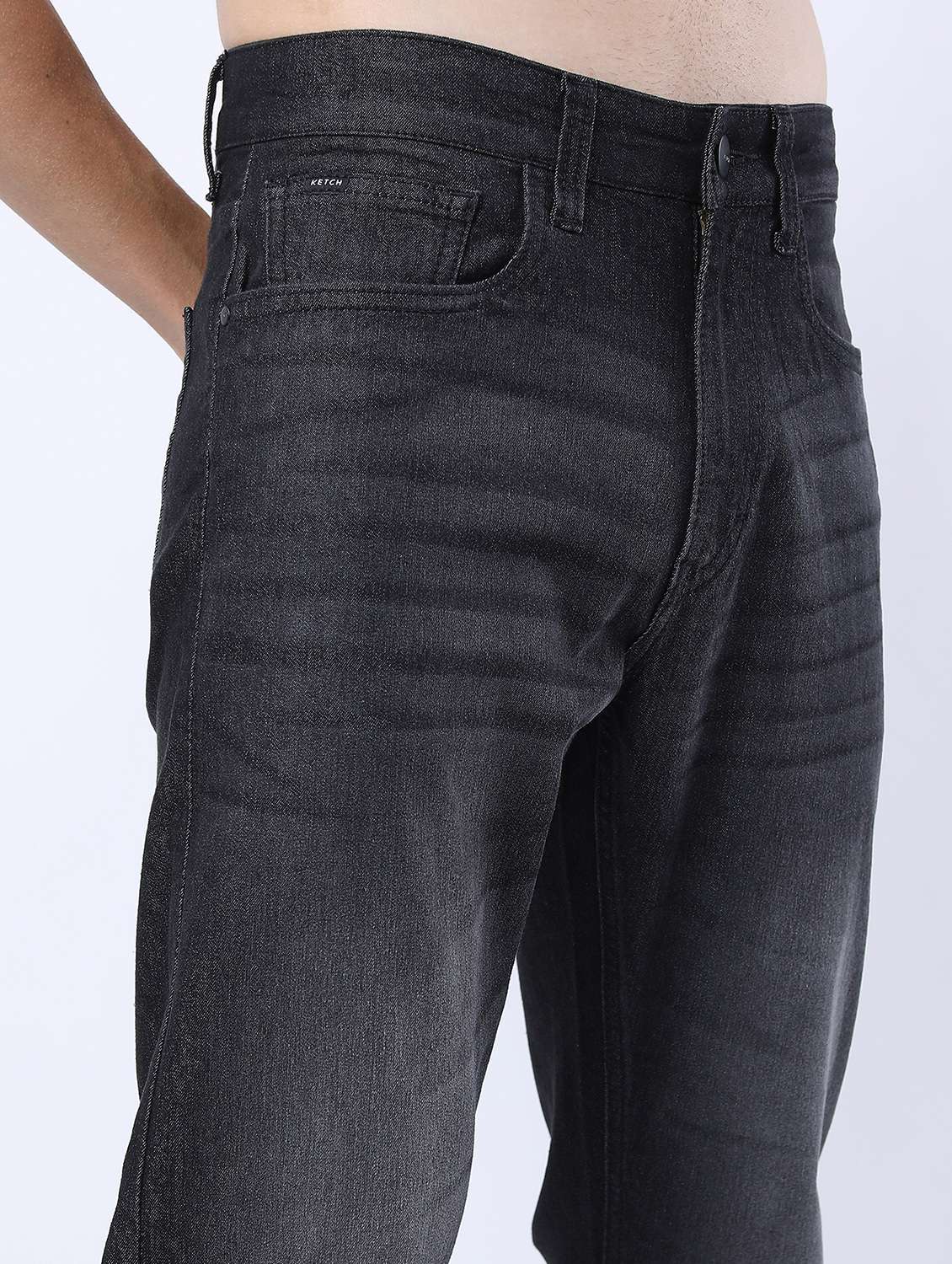 men mid rise plain jeans - 21595988 -  Standard Image - 5