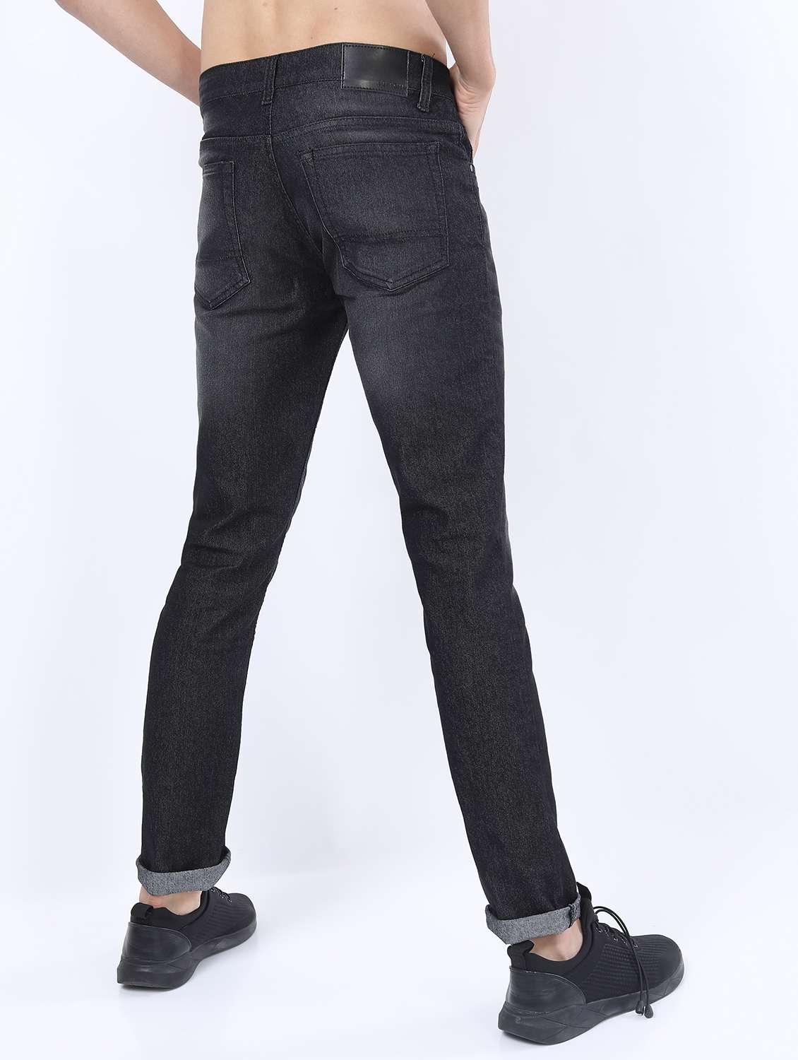 men mid rise plain jeans - 21595995 -  Standard Image - 3