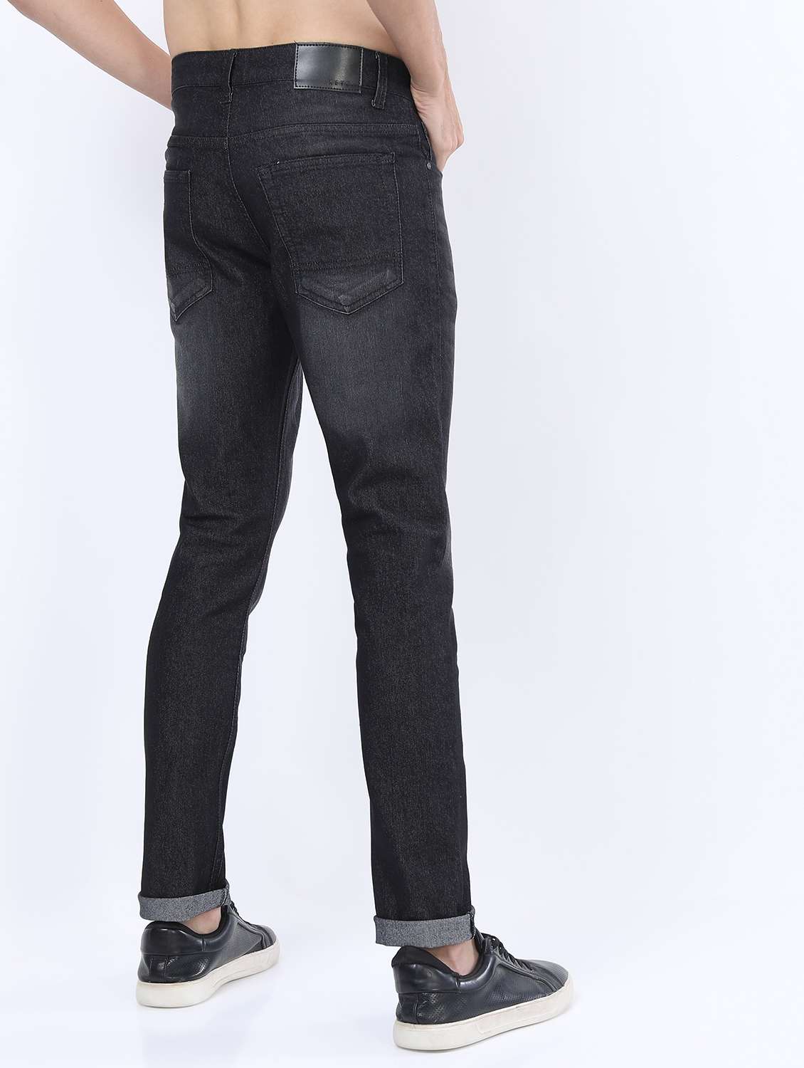 men mid rise plain jeans - 21595997 -  Standard Image - 3