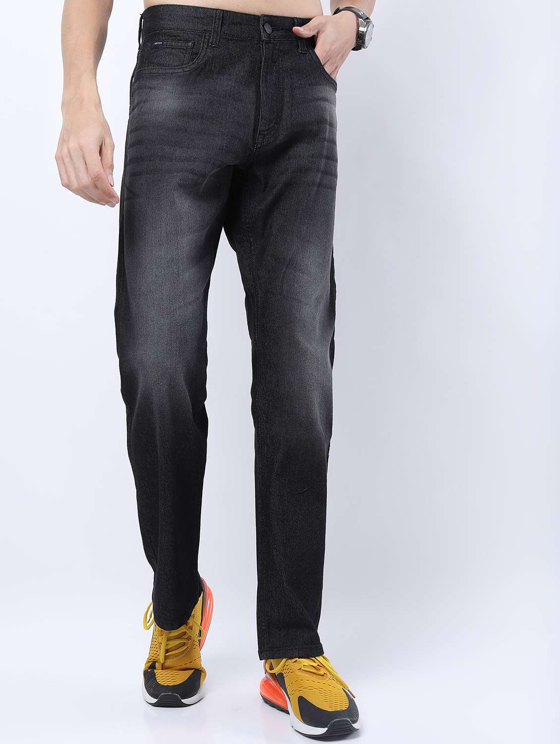 men mid rise plain jeans - 21595998 - Zoom Image - 0