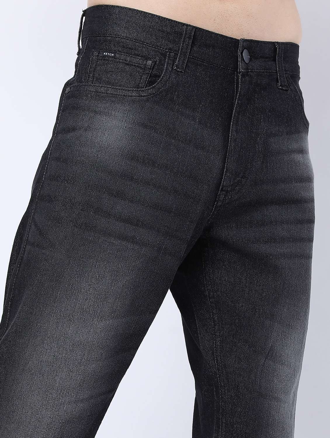 men mid rise plain jeans - 21595998 - Standard Image - 5