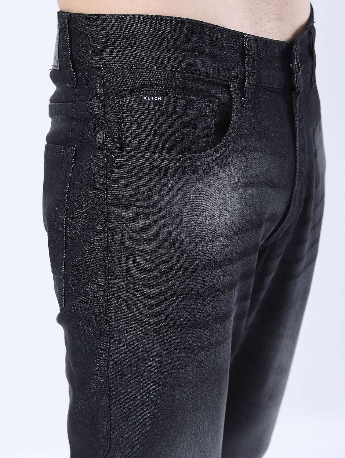 men mid rise plain jeans - 21596007 -  Standard Image - 5